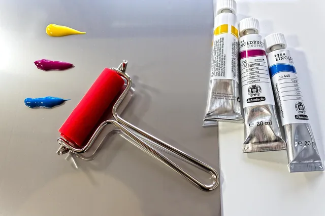 roller, color printing, high pressure, cyan, magenta, yellow, print preparation, color tube. California Print Shop Solvent Ink Rules: AQMD Compliance for Small Shops
