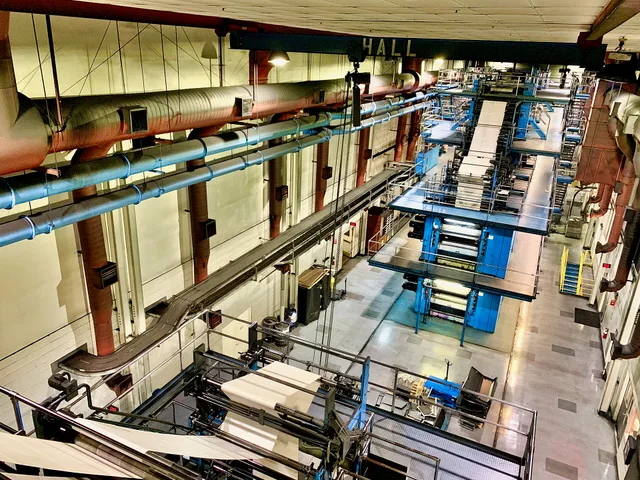 The 910 ton printing presses at the Las Vegas Review-Journal were the largest in the world when installed in 2000. How California, Texas and New York tax imprint and finishing work